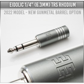 (2022, NEW) Eidolic E-6.3R2G - 6.3mm (1/4") Rhodium plated TRS headphone connector (Gunmetal barrel)