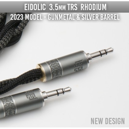 (2022, NEW) Eidolic E-3.5-R3 - 1/8" (3.5mm) TRS Rhodium plated headphone connector (Gunmetal, Black or Silver barrel)
