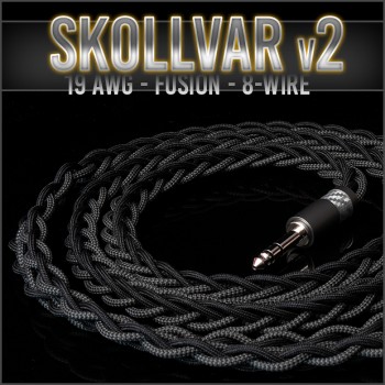 (Black Friday 2022) Skollvar v2 Elite - 8-wire (equiv. 4 x 19awg) - Fusion Silver occ / Copper occ litz - specialized ultra fine stranding - varied strand gauge -  textile sleeves - cotton core - premium headphone cable
