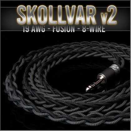 (new) Skollvar v2 Elite - 8-wire (equiv. 4 x 19awg) - Fusion Silver occ / Copper occ litz - specialized ultra fine stranding - varied strand gauge -  textile sleeves - cotton core - premium headphone cable
