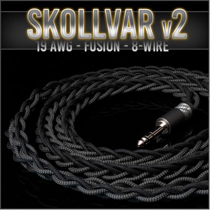 (new) Skollvar v2 Elite - 8-wire (equiv. 4 x 19awg) - Fusion Silver occ / Copper occ litz - specialized ultra fine stranding - varied strand gauge -  textile sleeves - cotton core - premium headphone cable