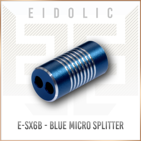 Eidolic E-SX6B - Blue micro barrel splitter - bright chamfered rings and edges - diy