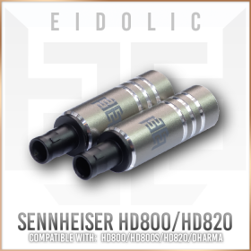 (new) Eidolic E-800SB4 - now in black and gunmetal - HD800 / HD800S / HD820 / Dharma headphone connector (pair)