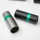 (2022, NEW) Eidolic 4-pin XLR - Rhodium plated- TeCu - Tellurium Copper pins - gunmetal  / black - DIY balanced connector 