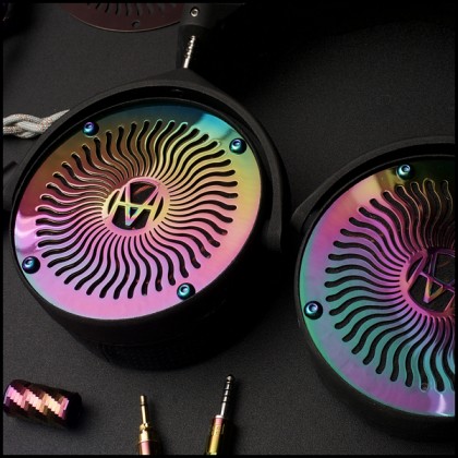 Eidolic x Modhouse (collab) - Tungsten - custom TA-C - DLC (Diamond Like Coating) - Rainbow - Premium metal grills w/titanium screws