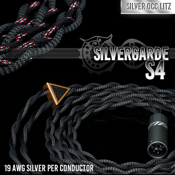 Silvergarde S4 - 4-wire (4 x 18.9awg) - Pure silver occ litz - PTL